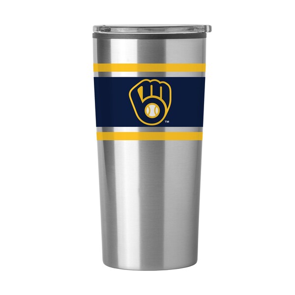 Logo Brands Milwaukee Brewers 20oz Stripe Fusion Tumbler 516-SP20T-16 - main